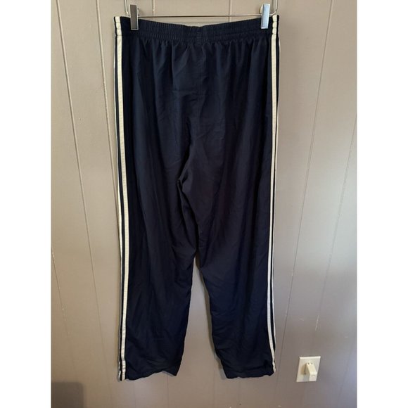 Adidas L Navy Shell Windbreaker Vintage Track Pants Wide Zip Ankle - Picture 4 of 6